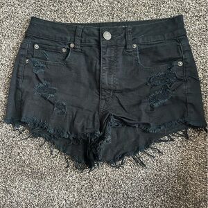 American eagle cut off black shorts